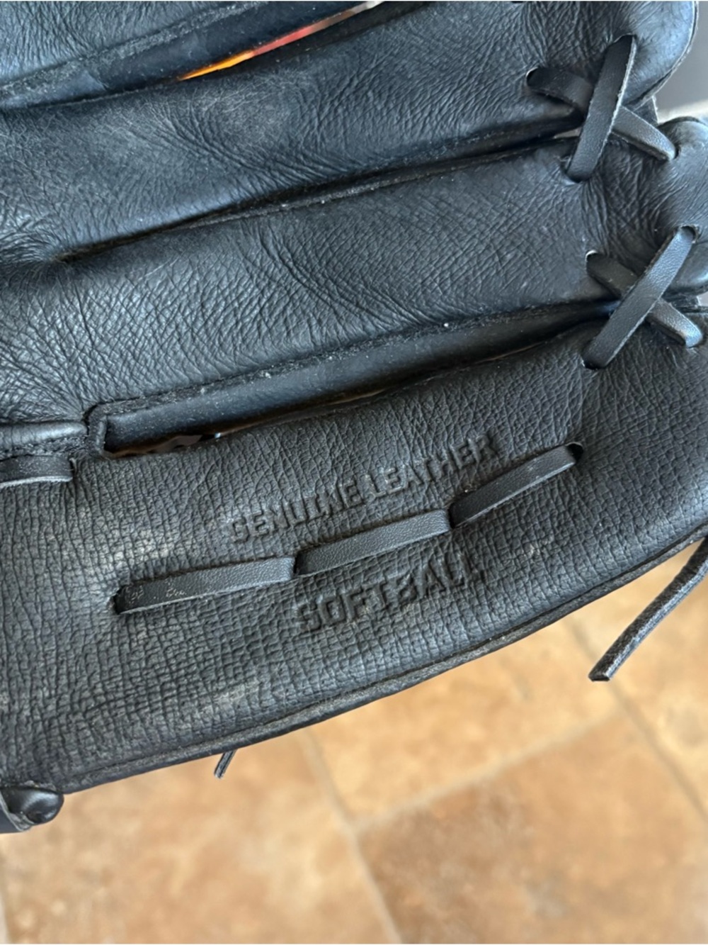 Wilson Black Leather Softball Glove with Yellow Accents 14” A2444 RHT - Picture 8 of 11